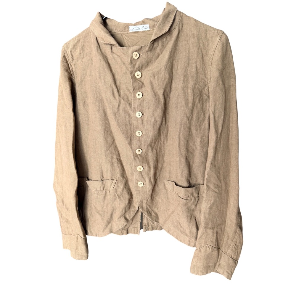 CP Shades x Mill Valley Mercantile Linen Button Up Jacket Tan Size S